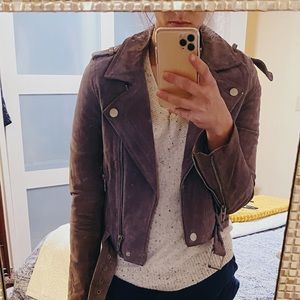 Blank NYC purple moto jacket